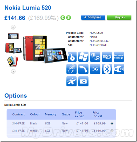 没那么便宜！Lumia 520/720零售价曝光