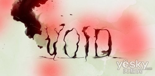 Photoshop水彩背景设计流体排版