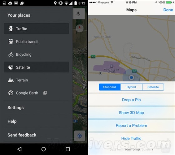 海量图：iOS 8.1对比Android 5.0