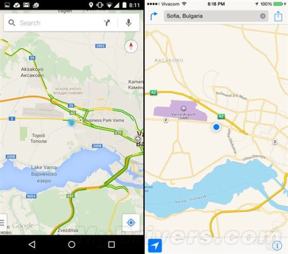 海量图：iOS 8.1对比Android 5.0