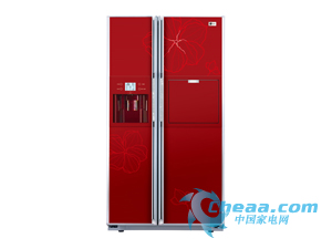 豪华经典LG盛唐纹对开门冰箱热卖中