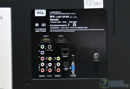 tcl 46c10fbe液晶电视接口和按键实拍; 最强互联网电视tcl40?