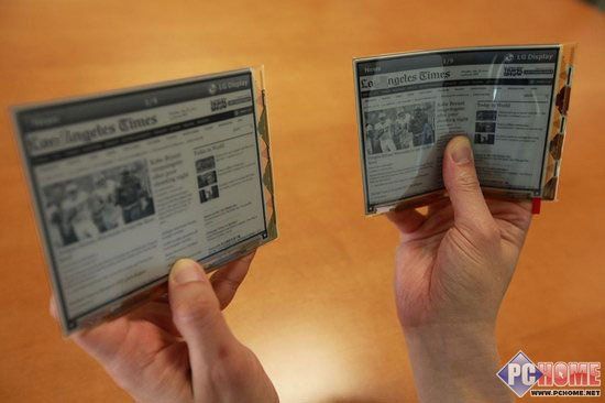 LG宣布世界首款柔性e-ink显示屏量产 PChome