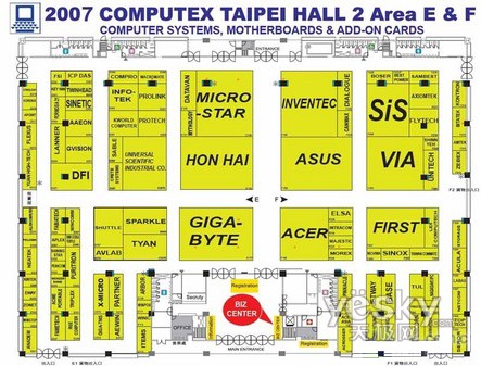 2007台北国际电脑展展馆平面分布图