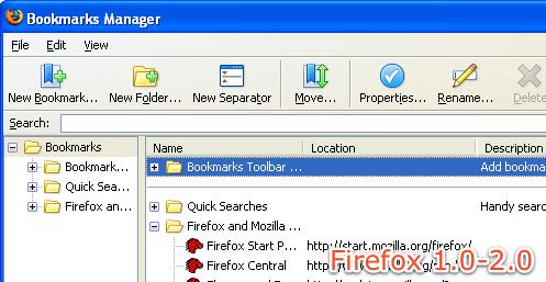 Firefox1.0到3.0界面变化一览