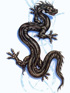 QVGA手机壁纸第三十四期:神话中国龙特色图