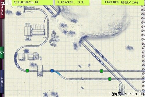 苹果益智休闲游戏 素描画面的纸火车_手机