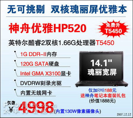 ��������HP520��HP620�ʼǱ��������T5450
