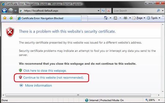 IIS7.0上用自签证书来启用SSL
