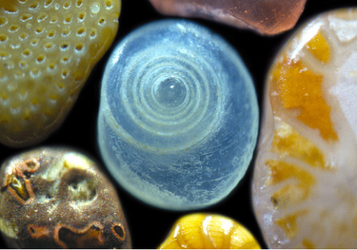 显微镜下看沙粒：色彩绚丽似宝石(组图)