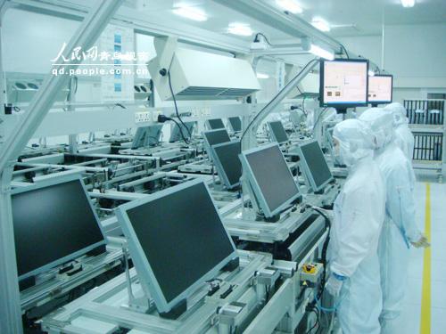 中国首条大屏幕LED液晶模组生产线在海信投
