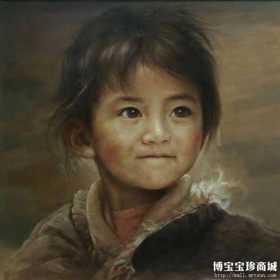 谭建武西藏儿童组画3（图片来源：博宝艺术网宝珍商城）