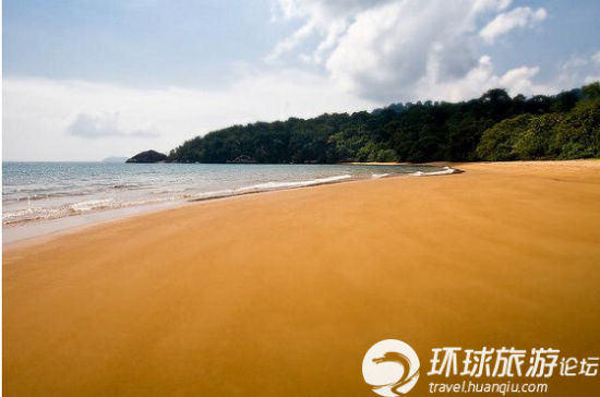 马来西亚的刁曼岛猴滩的黄沙 马来西亚的刁曼岛猴滩的黄沙