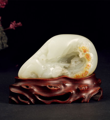 瞿利军 和田玉籽料曲径通幽山子 瞿利军 和田玉籽料曲径通幽山子