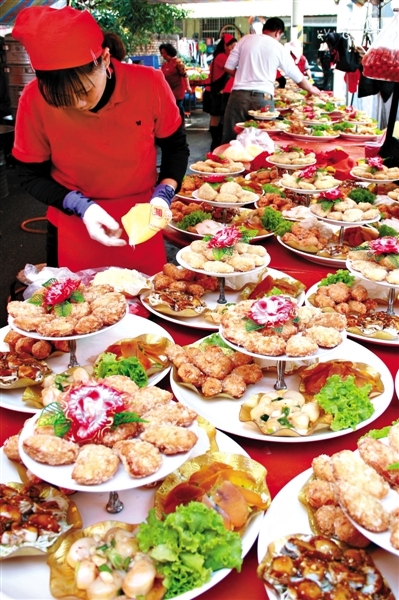 游客还能体验台湾的“办桌文化”。资料图片 游客还能体验台湾的“办桌文化”。资料图片