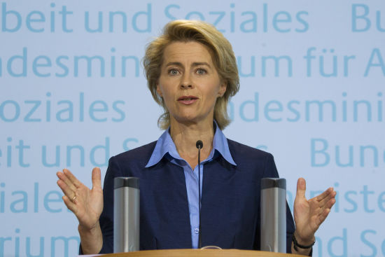 ¹͹(Ursula von der Leyen)Լ7ӣŮְҵͥͷˡǣԺռĸŮжأĬ˶Ҳû