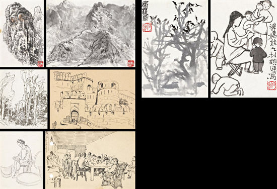 石鲁《写生·速写小品组画》