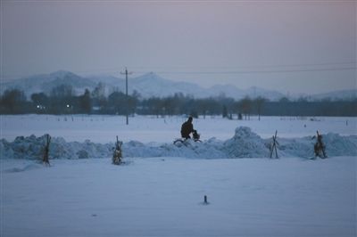 昨日,延庆县,一路人从雪堆中穿行。 昨日,延庆县,一路人从雪堆中穿行。