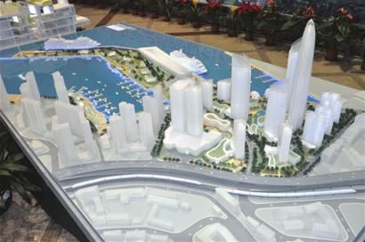邮轮母港第二套方案效果模型。 邮轮母港第二套方案效果模型。