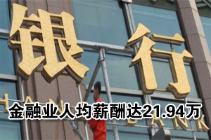 金融行业薪酬丰厚 2012年人均薪酬达21.94万元
