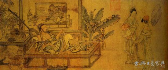 图4 《消夏图》,刘贯道,元。现藏美国纳尔逊博物馆。 图4 《消夏图》,刘贯道,元。现藏美国纳尔逊博物馆。