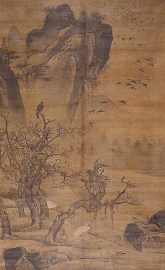 宋佚名《寒鸦图》(又名《空山归巢图》)193cm×116.5cm