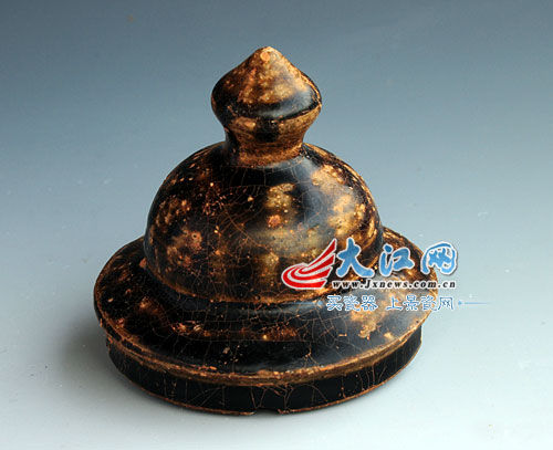 酱釉C型壶瓶盖 酱釉C型壶瓶盖