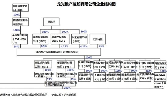 龙光地产控股有限公司企业结构图