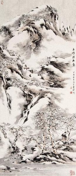 山水题材《玉峰琼树图》(藏品编号:144319003) 山水题材《玉峰琼树图》(藏品编号:144319003)