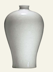 戴氏旧藏明永乐甜白暗花牡丹纹梅瓶，2008年9月17日在纽约佳士得拍出277万美元，约合人民币1891万元