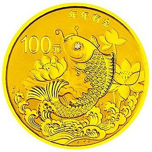 7.776克（1/4盎司）圆形精制金质纪念币背面图案