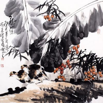 陆大有(1958年—)听蕉(藏品编号：159677004)