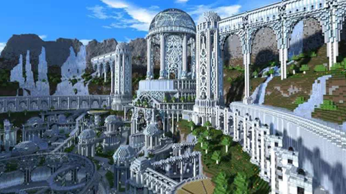 Minecraft中的地图Adamantis — City of the Gods
