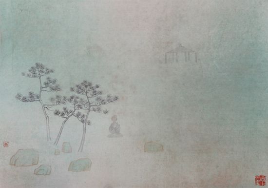朱建忠，此身闲有余，35×50cm，纸本水墨，2015