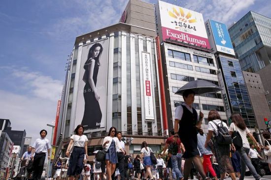 日本东京银座街头