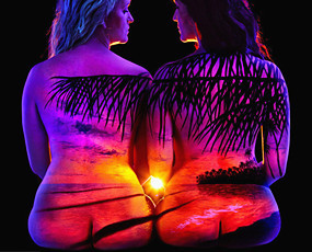 紫外颜料人体彩绘 步入梦幻世界