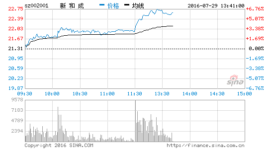 医药板块崛起 新和成涨6.52%|新和成|浙江医药