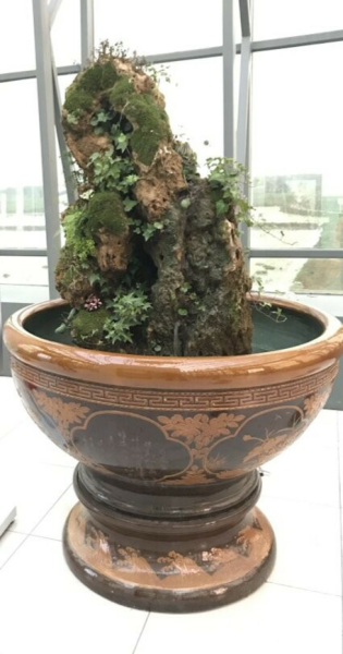 瓷刻荷花缸 瓷刻荷花缸