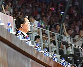 胡锦涛掀开第26届世界大学生运动会帷幕