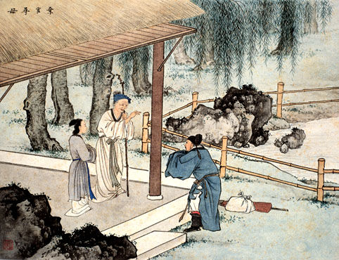 二十四孝图:弃官寻母 古代二十四孝故事:弃官寻母(图)