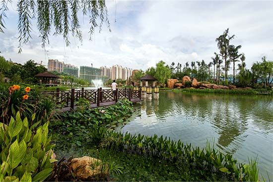 钦州绿城生态景观实景 钦州市荣获“国家园林城市”荣誉称号