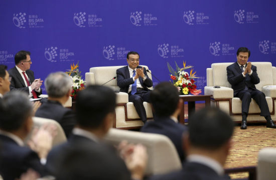 会谈现场 李克强在贵阳同出席“数博会”的国内外业界人士对话座谈