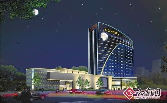 酒店效果图(微博图片) 昆明理工大学回应建五星酒店:未挪用教育经费