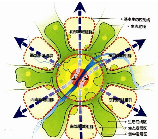 示意图 武汉锁定城市增长边界 可容纳总人口1800万(图)