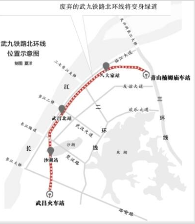 铁路路线图 武九铁路北环线将变身绿道 打造世界级城市公共空间