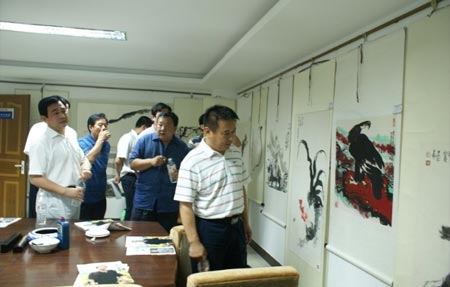 中国名家书画大展在河北清河县甘陵书画院开幕