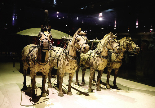 中国馆将展出国宝秦俑铜车马