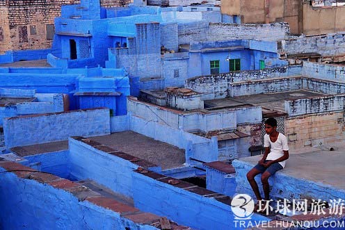 靛蓝色民居 宛若童话的印度老城(组图)
