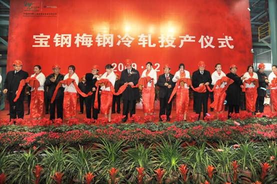 刘铁男副主任出席宝钢梅山冷轧项目竣工投产仪