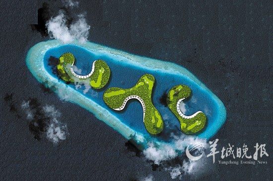 马尔代夫即将建成奇妙的漂浮高尔夫球场(组图)